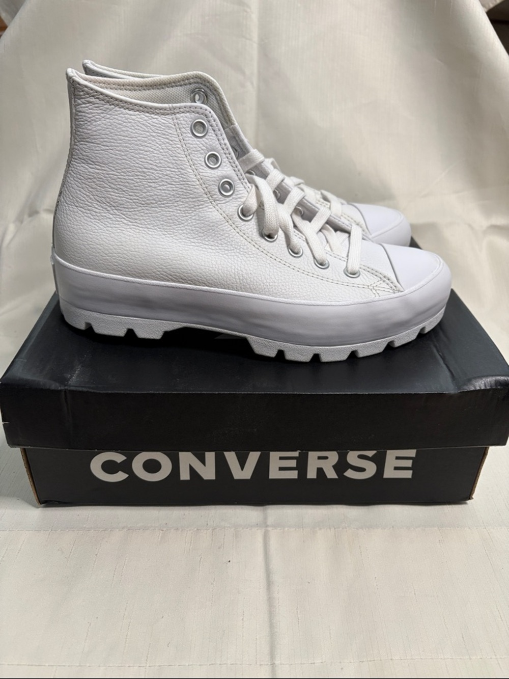 Converse Chuck Taylor Leather High Top Lugged Sole Sneakers - Picture 4 of 11